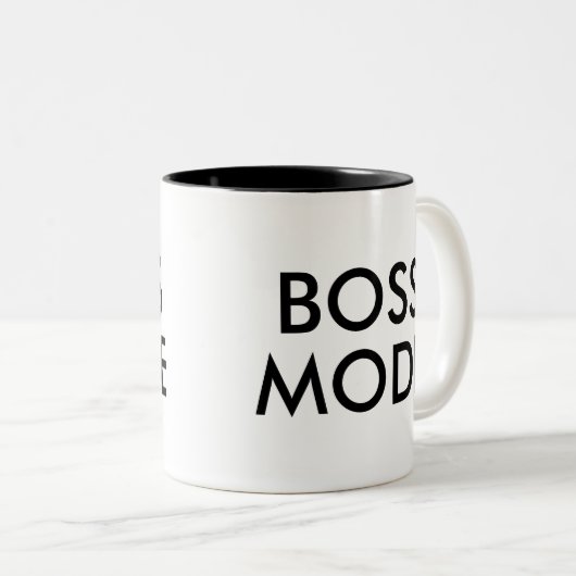Boss Mode | Funny Spaß Slogan Office Tasse (VorderseiteRechts)