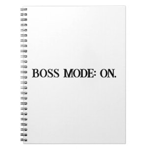 Boss Mode Motivierend Women's Notebook Notizblock