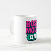 Boss Mode On Tasse - Motivierend Kaffee-Cup für di (Vorderseite Links)