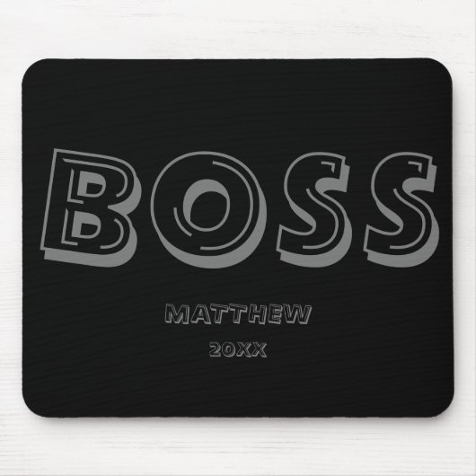 Boss Modern Typografy Mouse Pad Mousepad (Vorne)