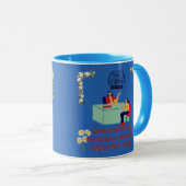 Boss-Modus aktiviert blau Tasse (VorderseiteRechts)