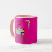 Boss-Modus aktiviert hot pink Tasse (Vorderseite Links)