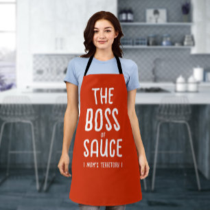 Boss Mom Rot-Weiße Küche Moderne Fette Typo Schürze