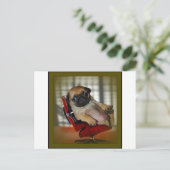 Boss Mops! Postkarte (Stehend Vorderseite)