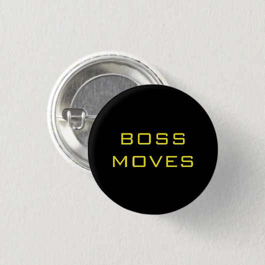 BOSS MOVES BLACK YELLOW BUTTON (Vorne & Hinten)