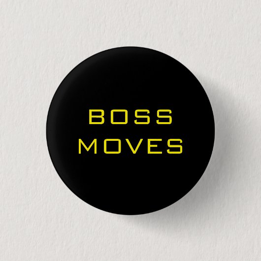BOSS MOVES BLACK YELLOW BUTTON (Vorderseite)
