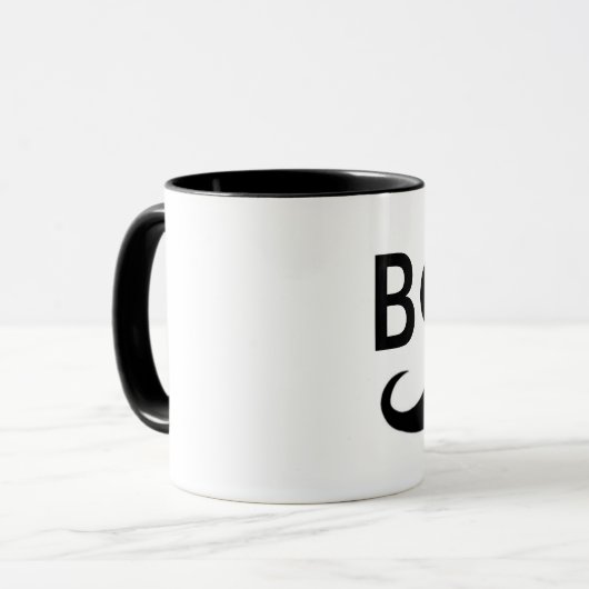 BOSS Mustache coffee Tasse (Vorderseite Links)