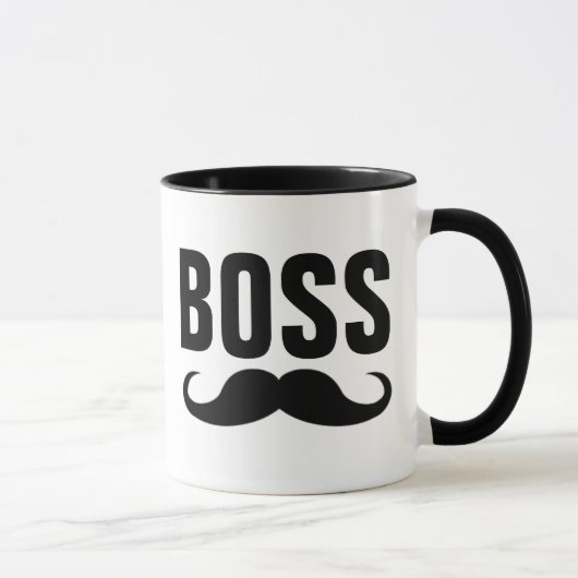 BOSS MUSTACHE COFFEE TASSE FÜR IHM (Rechts)