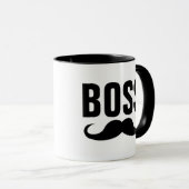BOSS MUSTACHE COFFEE TASSE FÜR IHM (VorderseiteRechts)
