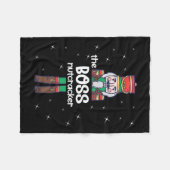 Boss Nutcracker Familie Matching Funny Pajama Fleecedecke (Vorderseite (Horizontal))