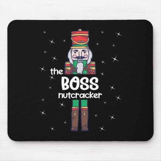 Boss Nutcracker Familie Matching Funny Pajama Mousepad (Vorne)