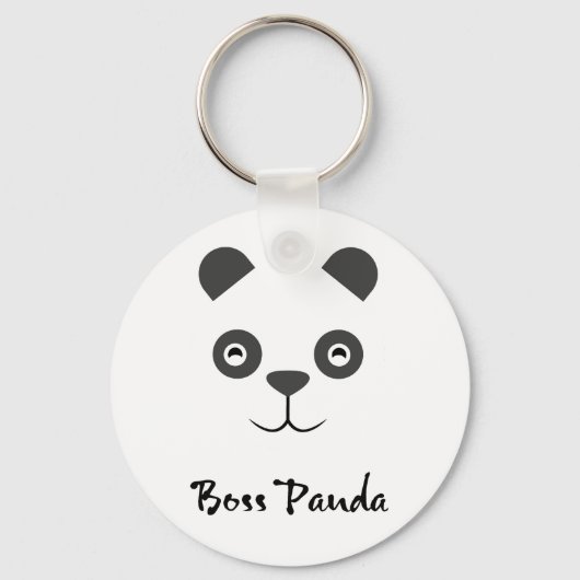 Boss Panda Button Schlüsselanhänger (Vorderseite)