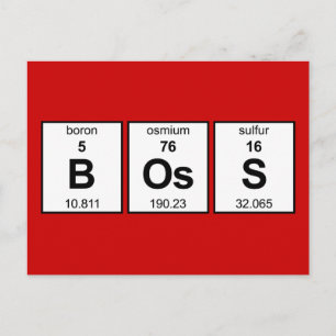 BOsS Periodische Tabelle Postkarte