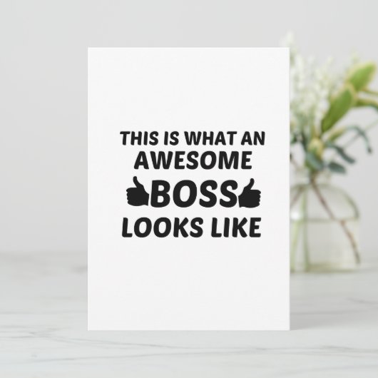 BOSS PHANTASTISCH DANKESKARTE (Stehend Vorderseite)