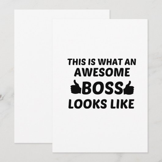 BOSS PHANTASTISCH DANKESKARTE (Vorne/Hinten)