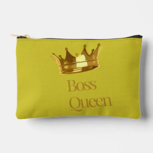 Boss Queen Krone und Flügel Gelber Accessoire-Beut Zubehörtasche