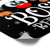 Boss Reindeer Christmas Family Matching Group Funn Poster (Ecke)