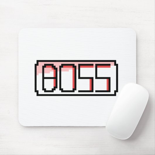 "BOSS" Retro font Mousepad (Mit Mouse)