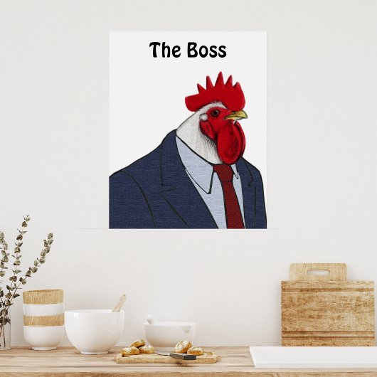 Boss Rooster Poster (Küche)
