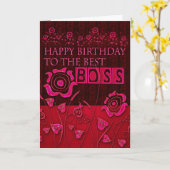 Boss rosa Blumengebirgskarte Karte (Gelbe Blume)