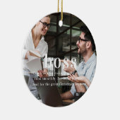 Boss | Sentimental Foto Keepake Weihnachten Keramik Ornament (Rechts)