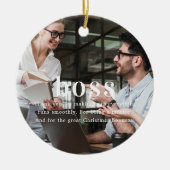 Boss | Sentimental Foto Keepake Weihnachten Keramik Ornament (Vorne)