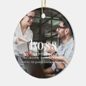 Boss | Sentimental Foto Keepake Weihnachten Keramik Ornament (Links)