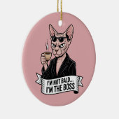 Boss Sphynx Cat Coffee Artwork Keramik Ornament (Rechts)