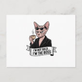 Boss Sphynx Cat Coffee Artwork Postkarte (Vorderseite)