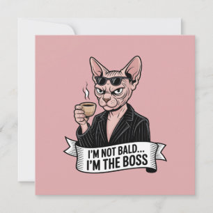Boss Sphynx-Katze Coffee-Kunst Feiertagskarte