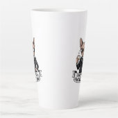 Boss Sphynx-Katze Kaffee-Illustration Milchtasse (Vorderseite)