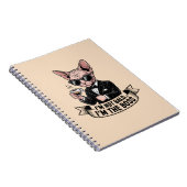 Boss Sphynx-Katze Kaffee Illustration Notizblock (Rechte Seite)