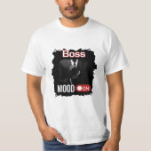 Boss-Stimmung auf schwarz T-Shirt (Vorderseite)