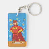 Boss Superhero am Vatertag Schlüsselanhänger (Rückseite)