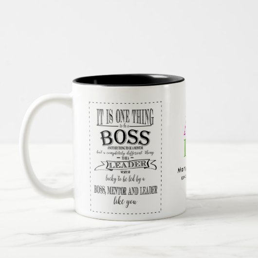 BOSS TASSE - DANK IHNEN phantastischer Chef (Links)