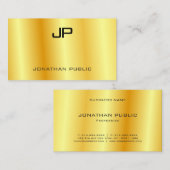 Boss Template Eleganter Glamour Faux Gold Moderne Visitenkarte (Vorne/Hinten)