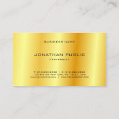 Boss Template Eleganter Glamour Faux Gold Moderne Visitenkarte (Rückseite)
