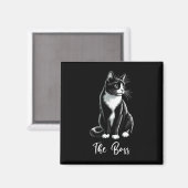 Boss Tuxedo Cat Lover Kitten Tuxedo Cat Eigentümer Magnet (Vorderseite/Rückseite)