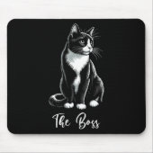 Boss Tuxedo Cat Lover Kitten Tuxedo Cat Eigentümer Mousepad (Vorne)