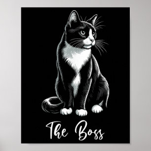 Boss Tuxedo Cat Lover Kitten Tuxedo Cat Eigentümer Poster