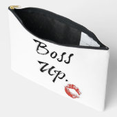 Boss Up mit roten Lippen Zubehörtasche (Offen)