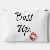 Boss Up mit roten Lippen Zubehörtasche (Rückseite)