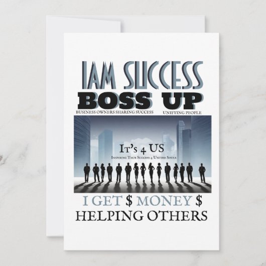 BOSS-UP-T - Shirt Einladung (Vorderseite)