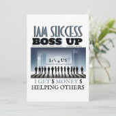 BOSS-UP-T - Shirt Einladung (Stehend Vorderseite)