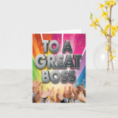 Boss Vielen Dank - Rainbow Apprecivation & Thumbs  Karte (Gelbe Blume)