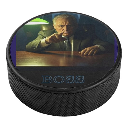 Boss w text hockey puck (3/4)