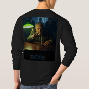 Boss w text men schwarzer langärmeliger T - Shirt 