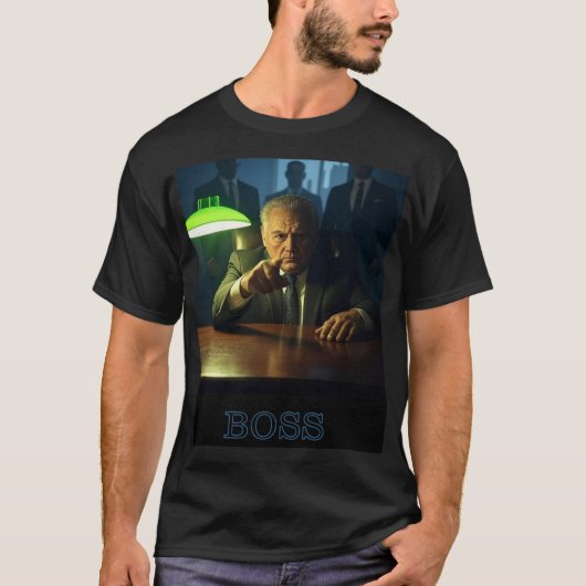 Boss w text men schwarzer T - Shirt (Vorderseite)