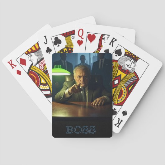 Boss w text Poker Spielkarten (Rückseite)