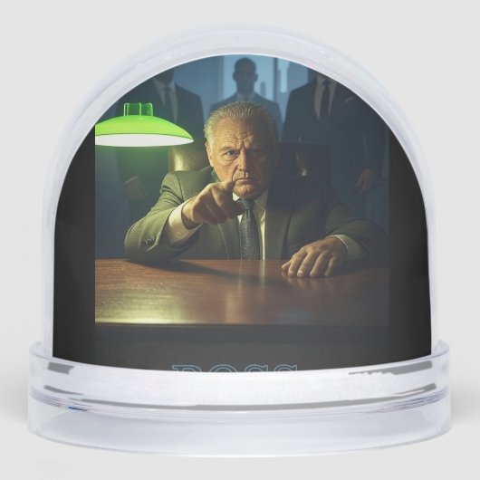 Boss w Text Snowglocke Schneekugeln (Vorderseite)